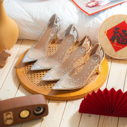 Crystal Bright Pointed High Heels 水晶玻璃细跟款 Crystal Bright Pointed High Heels 水晶玻璃细跟款